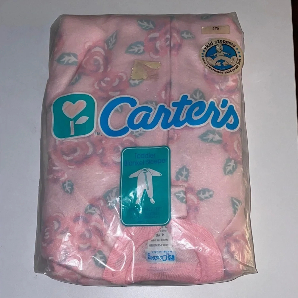 Carter's Pink Floral Toddler Blanket Sleeper Size 4 - Picture 1 of 4